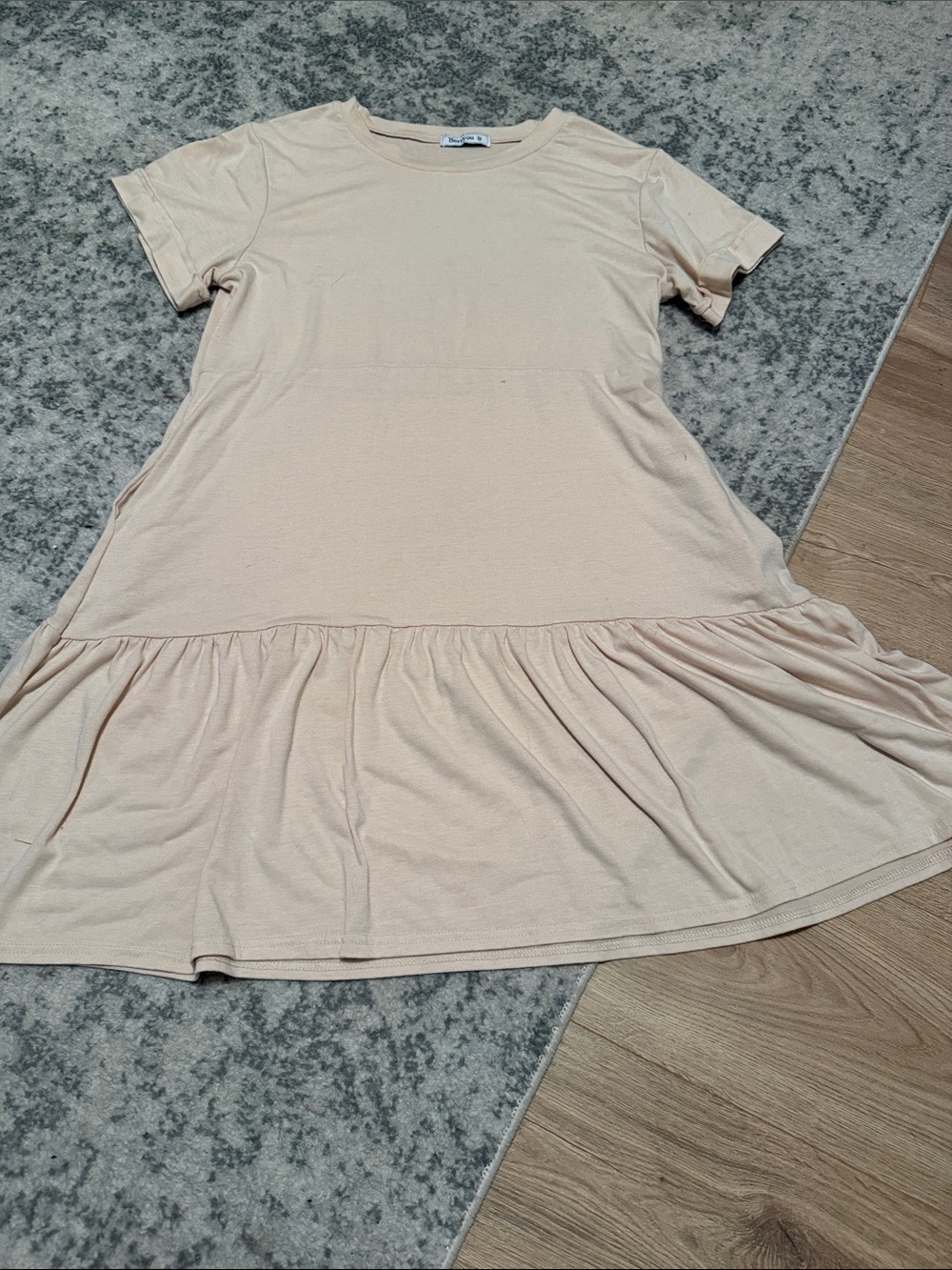 Soft Blush Tiered T-Shirt Dress